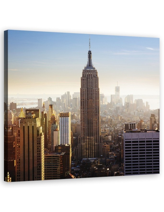 Cities and architecture Orange - Canvas prints for living room USA | FEEBY