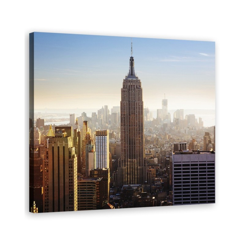 Cities and architecture Orange - Canvas prints for living room USA | FEEBY