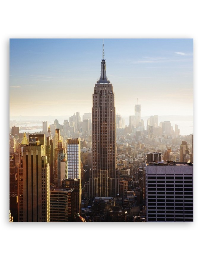 Cities and architecture Orange - Canvas prints for living room USA | FEEBY