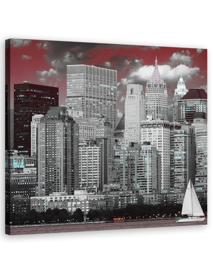 New York City Grey - Canvas prints USA | FEEBY