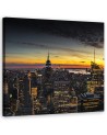 USA Canvas painting - City New York and architecture Orange | FEEBY