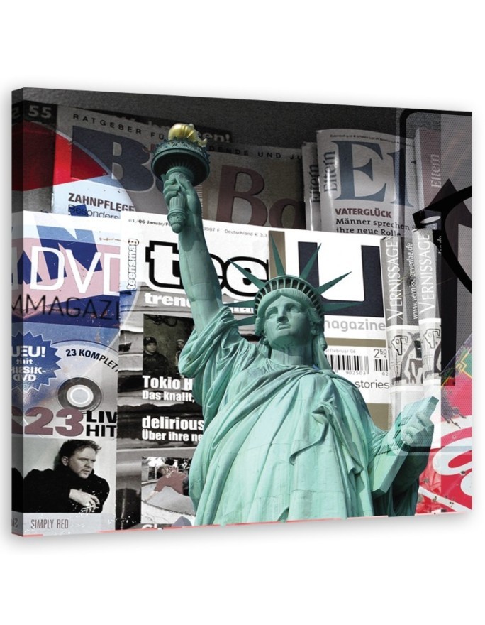 USA canvas painting - New York Abstract Colourful | FEEBY