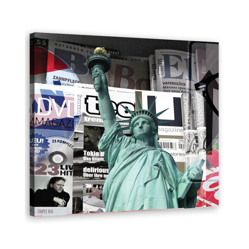 USA canvas painting - New York Abstract Colourful | FEEBY