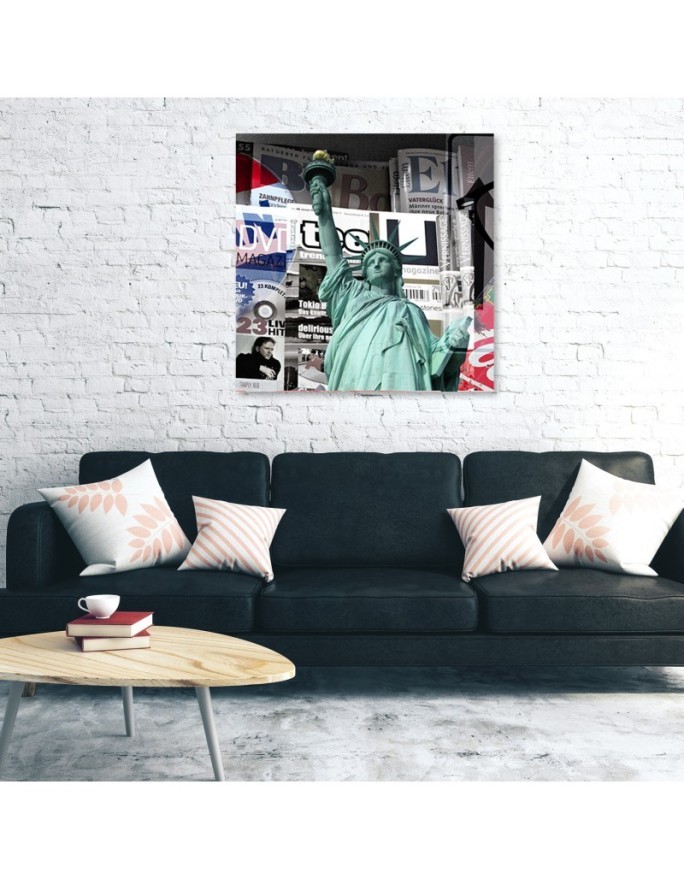 USA canvas painting - New York Abstract Colourful | FEEBY