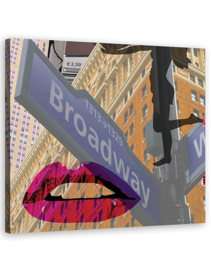 USA Pop Art Abstract - Colourful canvas painting | FEEBY