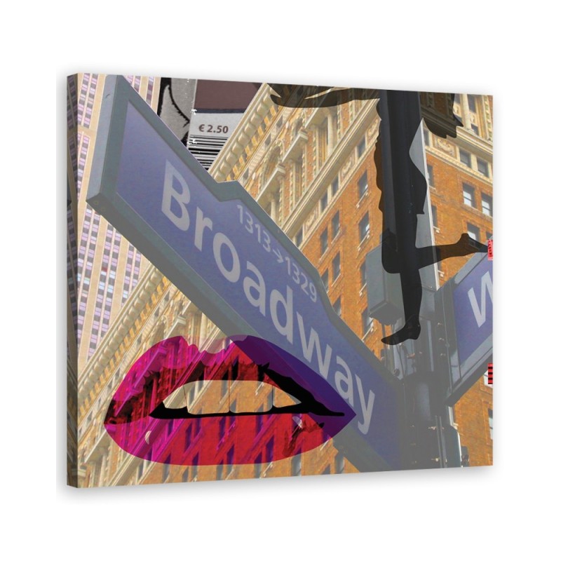 USA Pop Art Abstract - Colourful canvas painting | FEEBY
