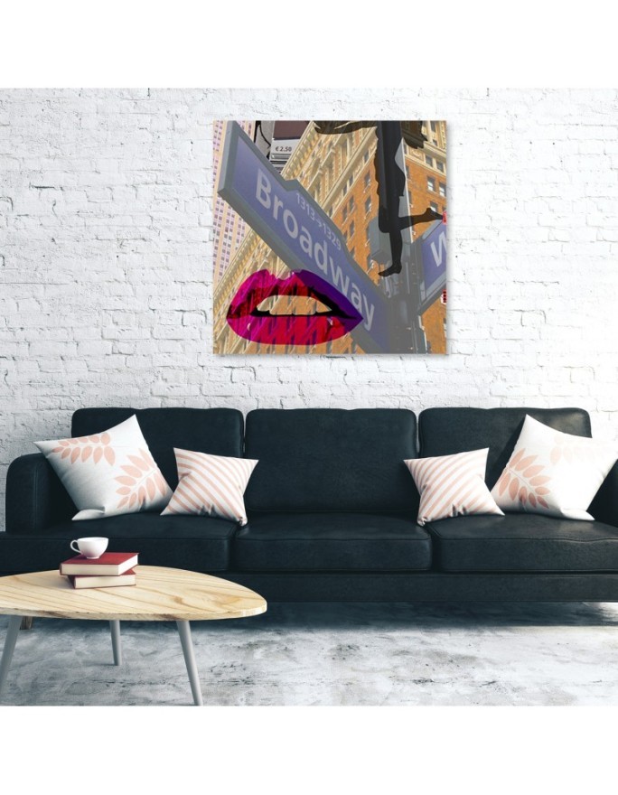USA Pop Art Abstract - Colourful canvas painting | FEEBY
