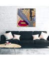 USA Pop Art Abstract - Colourful canvas painting | FEEBY