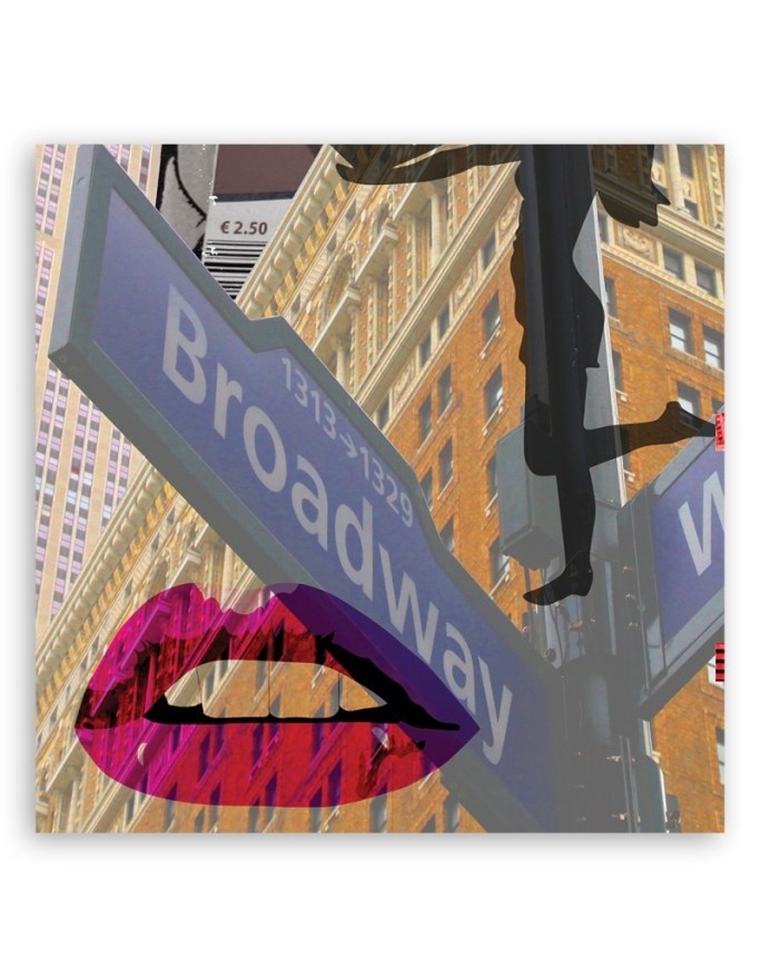 USA Pop Art Abstract - Colourful canvas painting | FEEBY