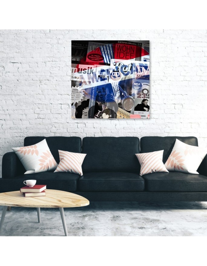 USA Pop Art Abstract - Colourful canvas painting | FEEBY