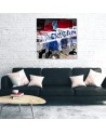 USA Pop Art Abstract - Colourful canvas painting | FEEBY