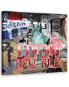 USA - Abstractions Colourful canvas painting | FEEBY