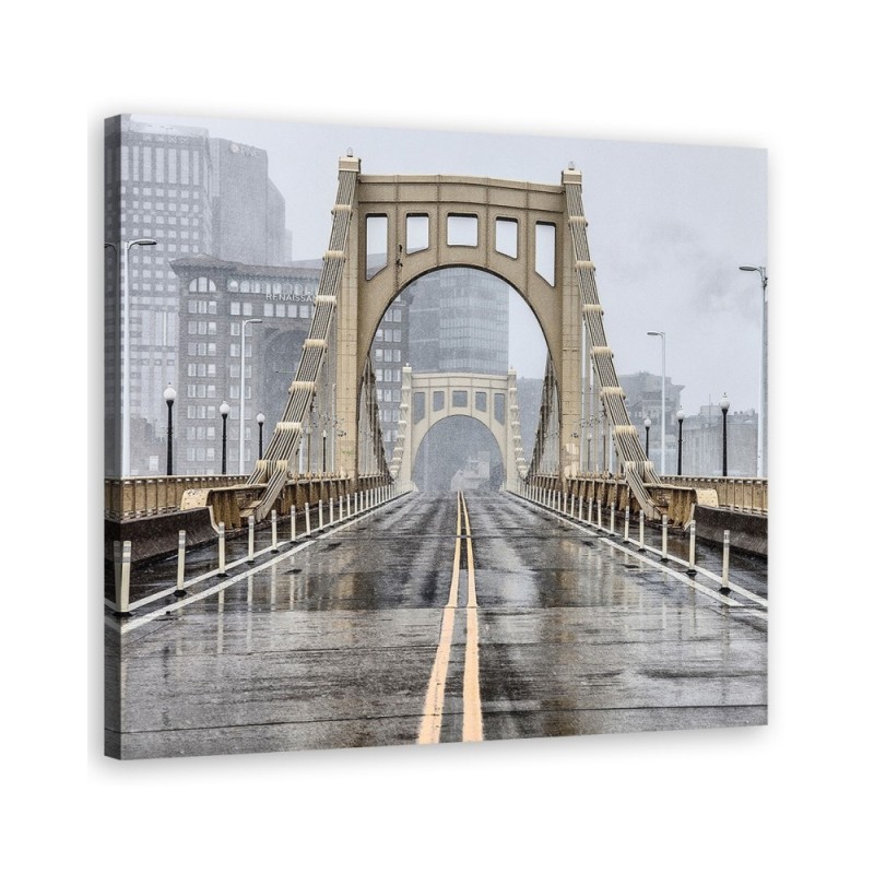 US canvas painting - New York Bridge Beige | FEEBY