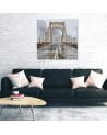 US canvas painting - New York Bridge Beige | FEEBY