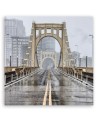 US canvas painting - New York Bridge Beige | FEEBY