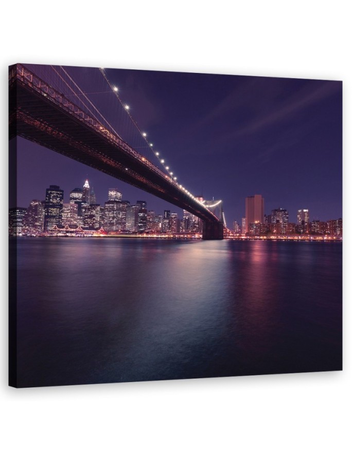 Canvas prints with motif USA - New York City Purple | FEEBY