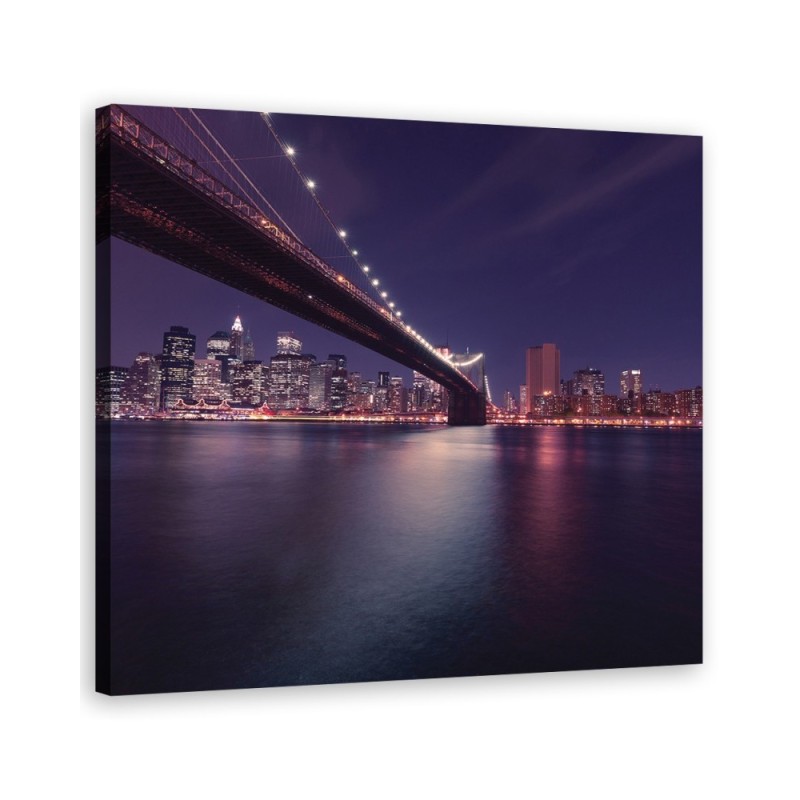 Canvas prints with motif USA - New York City Purple | FEEBY