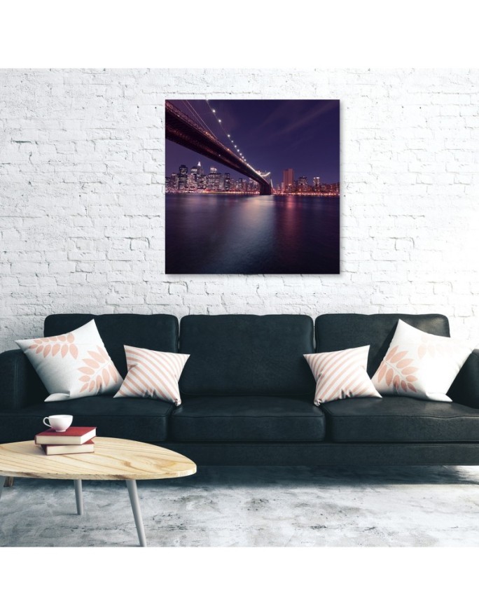 Canvas prints with motif USA - New York City Purple | FEEBY