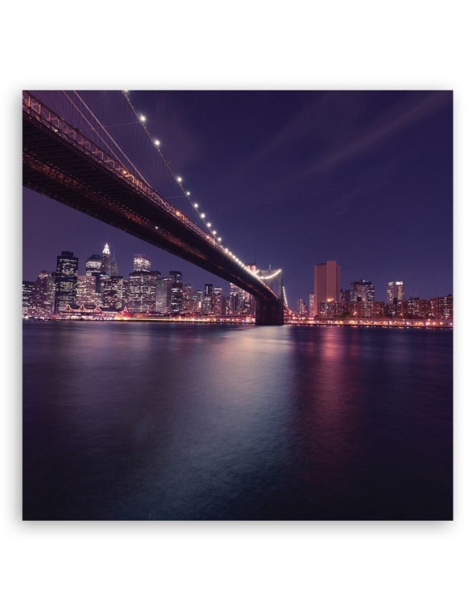 Canvas prints with motif USA - New York City Purple | FEEBY