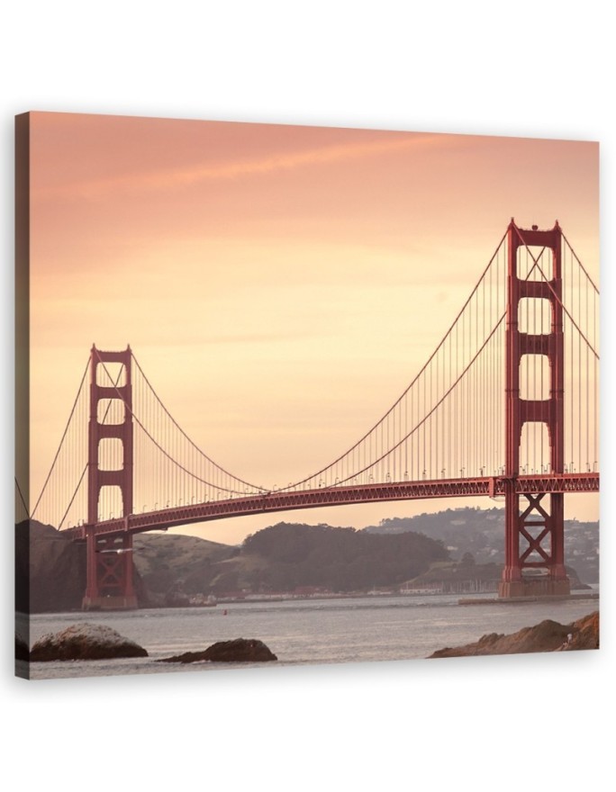 Golden Gate Bridge Orange - Picture for living room USA | FEEBY
