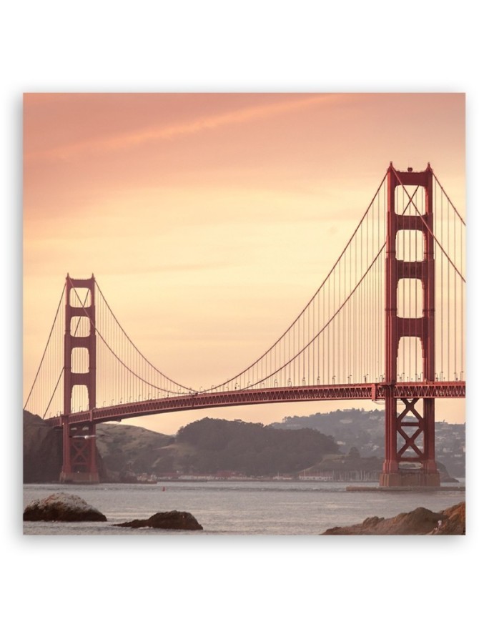 Golden Gate Bridge Orange - Picture for living room USA | FEEBY