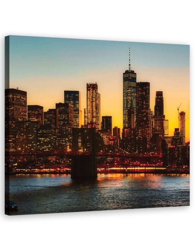 New York City Orange - Wall art for living room USA | FEEBY