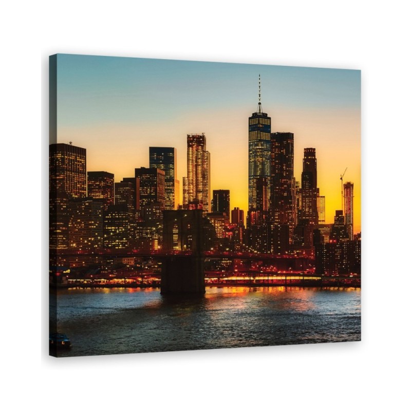 New York City Orange - Wall art for living room USA | FEEBY
