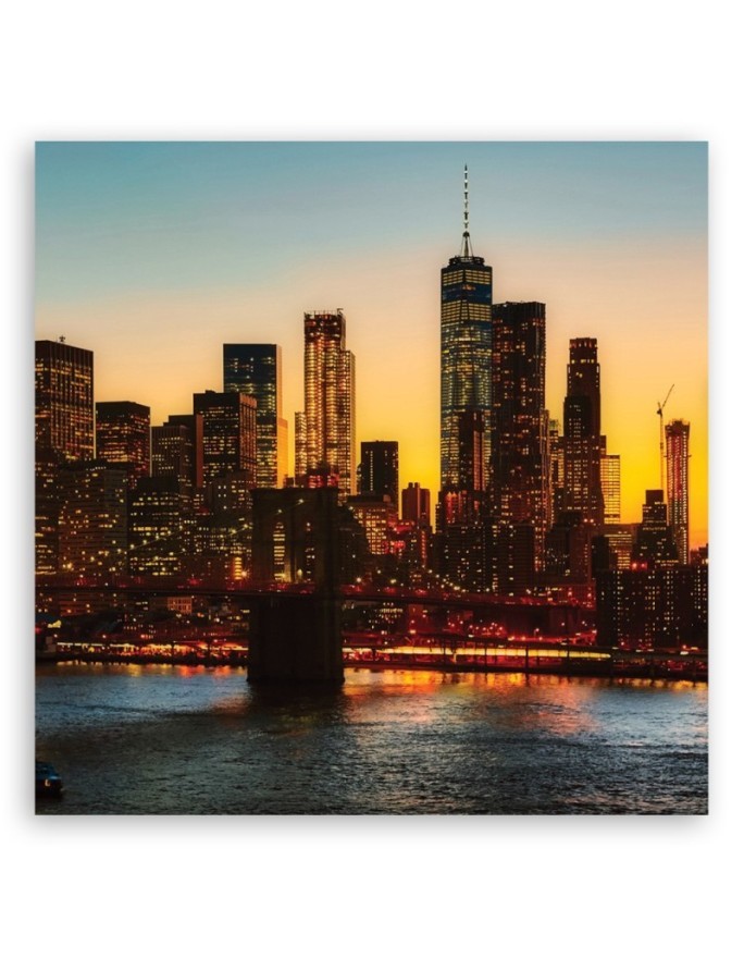 New York City Orange - Wall art for living room USA | FEEBY