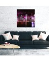 New York Skyline Purple - Painting for living room USA | FEEBY