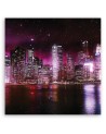 New York Skyline Purple - Painting for living room USA | FEEBY