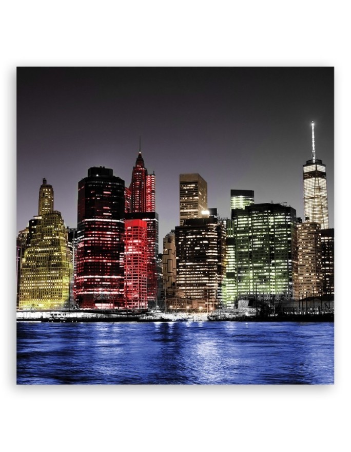 Wall art - New York Skyline Colorful | FEEBY