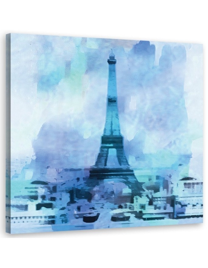 Canvas print - Eiffel Tower blue landscape| FEEBY