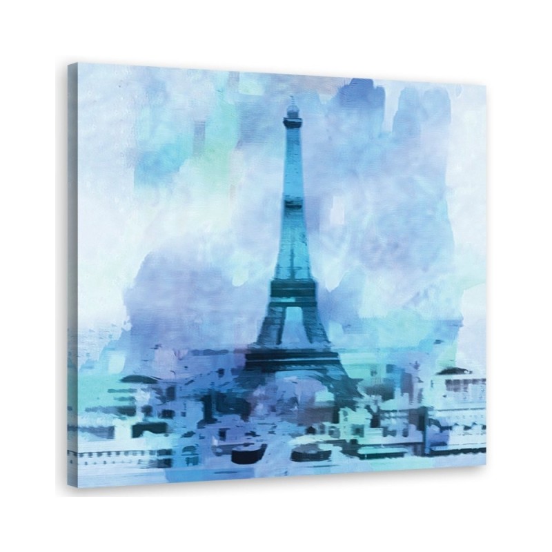 Canvas print - Eiffel Tower blue landscape| FEEBY