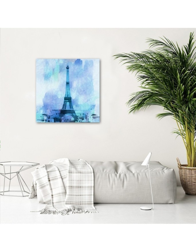 Canvas print - Eiffel Tower blue landscape| FEEBY