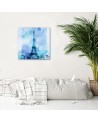 Canvas print - Eiffel Tower blue landscape| FEEBY
