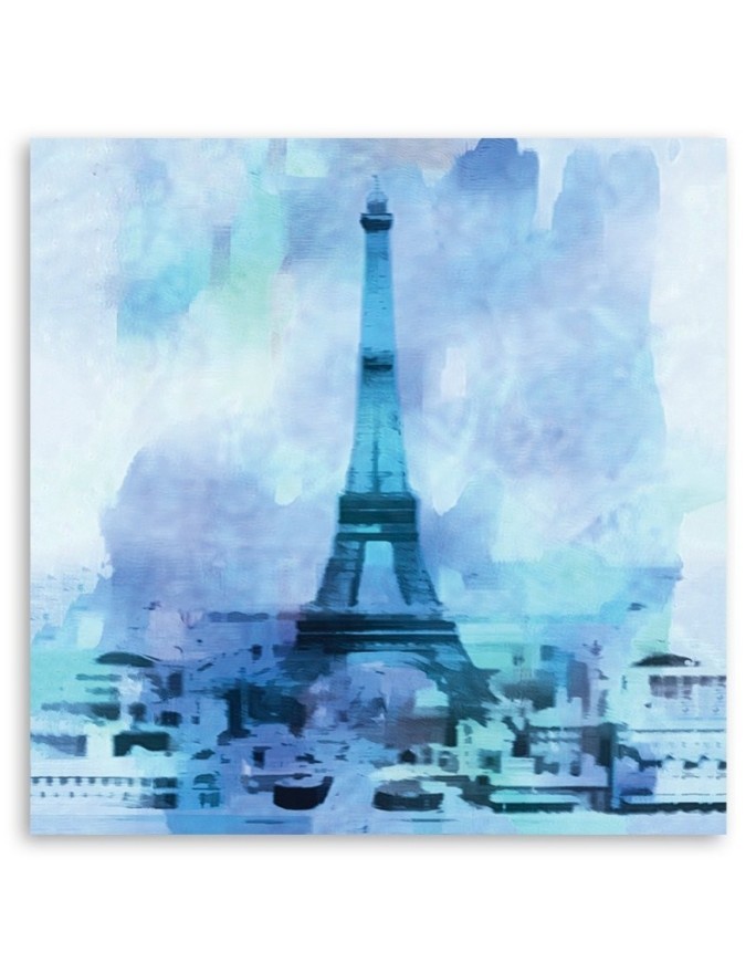 Canvas print - Eiffel Tower blue landscape| FEEBY