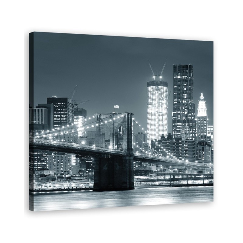 Canvas Art USA - Brooklyn Bridge at night | FEEBY