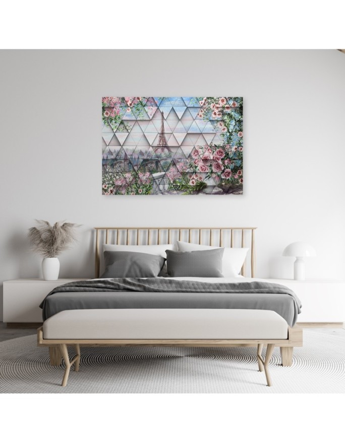 Wall art painting for living room - Deco Panel Eiffel Tower 3D | FEEBY