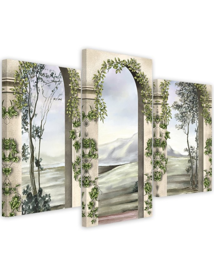 3 piece Columns architecture antique - Modern painting on canvas | FEEBY
