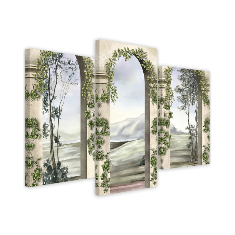3 piece Columns architecture antique - Modern painting on canvas | FEEBY
