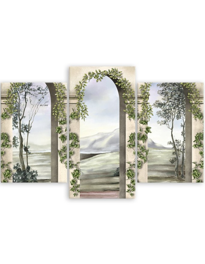 3 piece Columns architecture antique - Modern painting on canvas | FEEBY