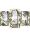 3 piece Columns architecture antique - Modern painting on canvas | FEEBY