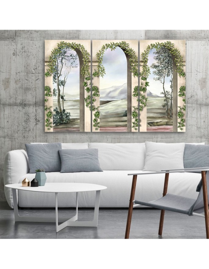 Abstract paintings for living room - Columns architecture antique | FEEBY
