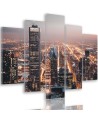 Canvas painting - Skyscrapers at night | FEEBY