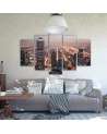 Canvas painting - Skyscrapers at night | FEEBY