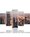 Canvas painting - Skyscrapers at night | FEEBY