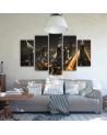 Canvas painting - Panorama of Dubai at night | FEEBY