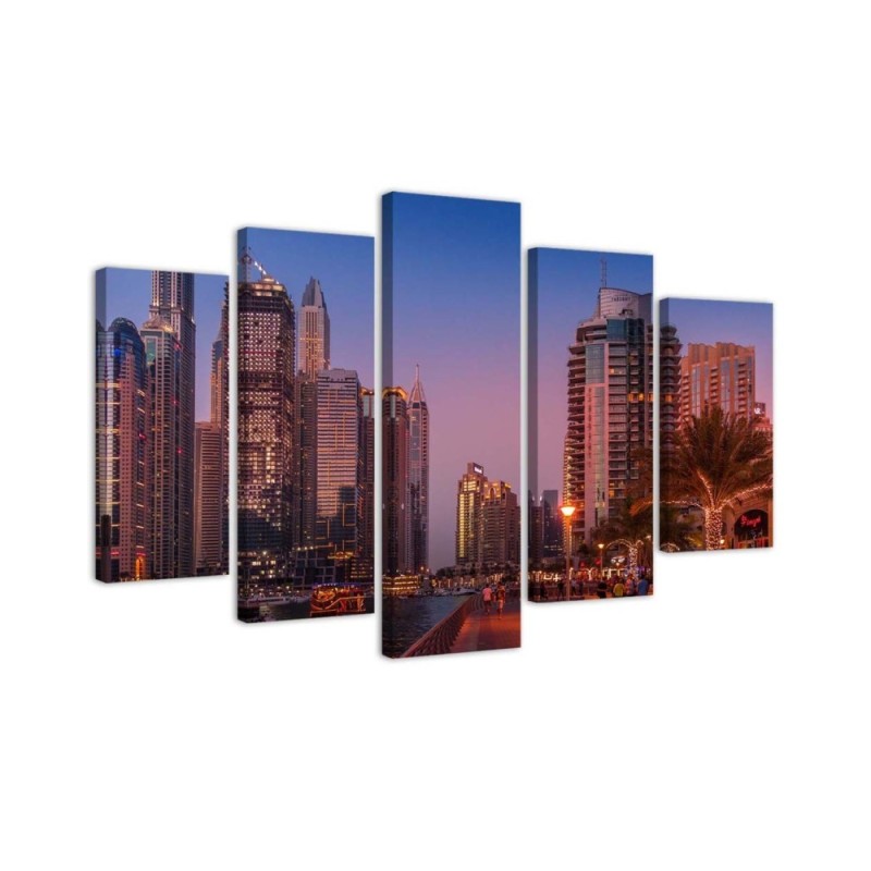 Canvas painting - Dubai in the evening | FEEBY