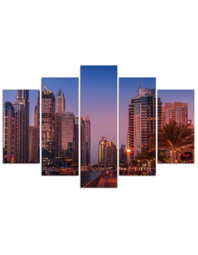 Canvas painting - Dubai in the evening | FEEBY