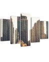 Fashionable 5 Piece Canvas print for the living room - Skyscrapers in Dubai | FEEBY